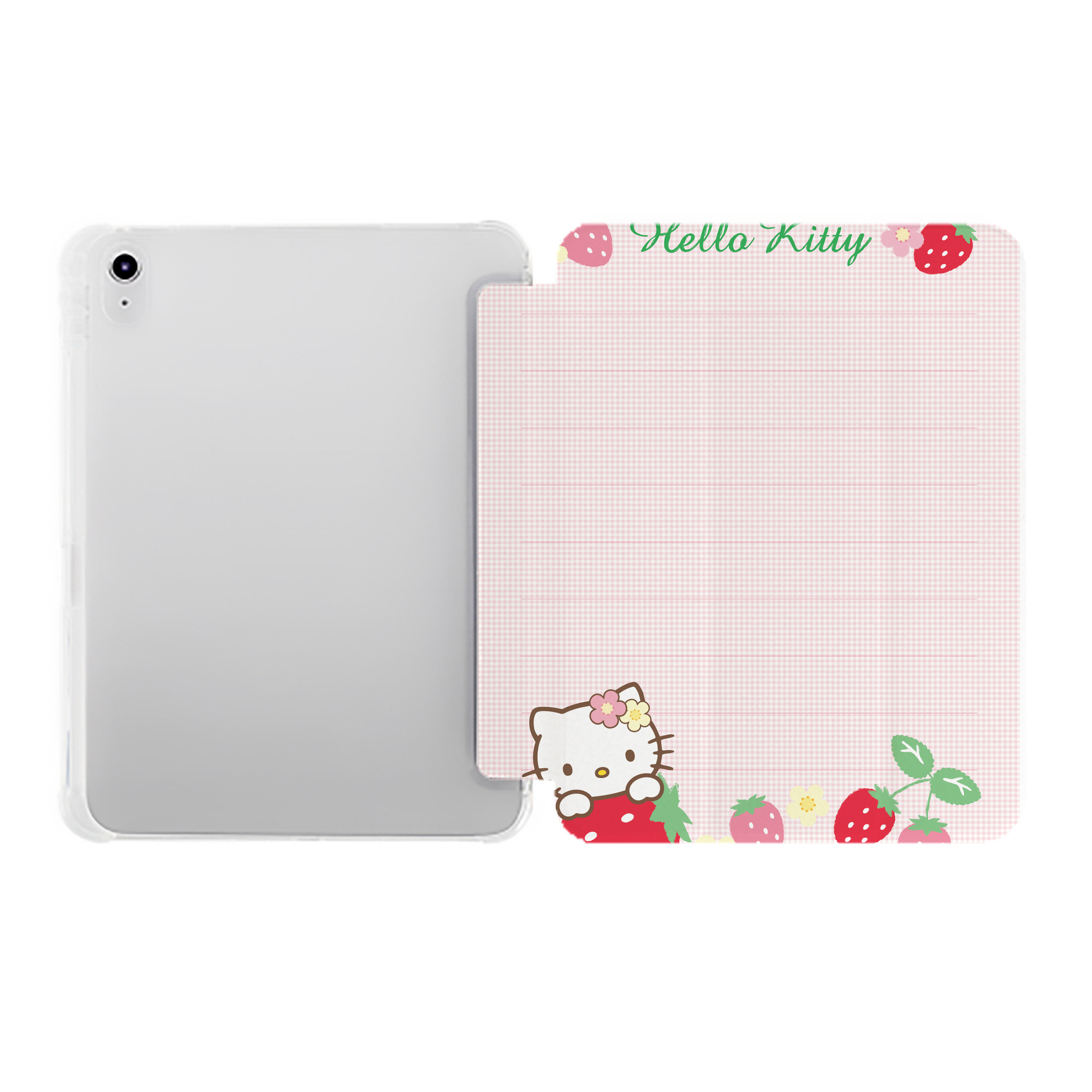 （画像用） Hello Kitty ハローキティ IPad ケース ペン収納付き 三つ折りスタンド PUレザー×シリコン 対応機種9.5/10.5/10.9インチ